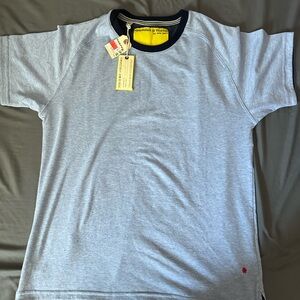 Men’s Gray T-Shirt with Navy Accents